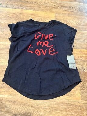 Zadig & Voltaire Give Me Love Graphic T AIR Artist Collab Women’s Small NWT